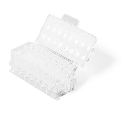 An image of of the MPA with the lid open and angled slightly to the left. 