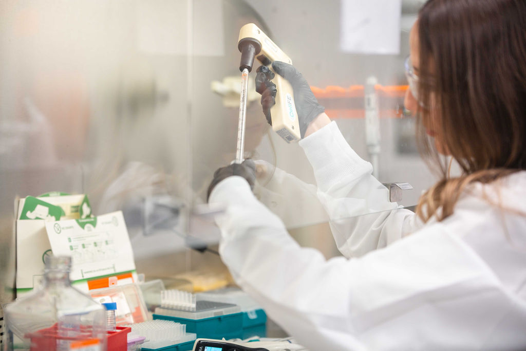 Woman doing work in the lab